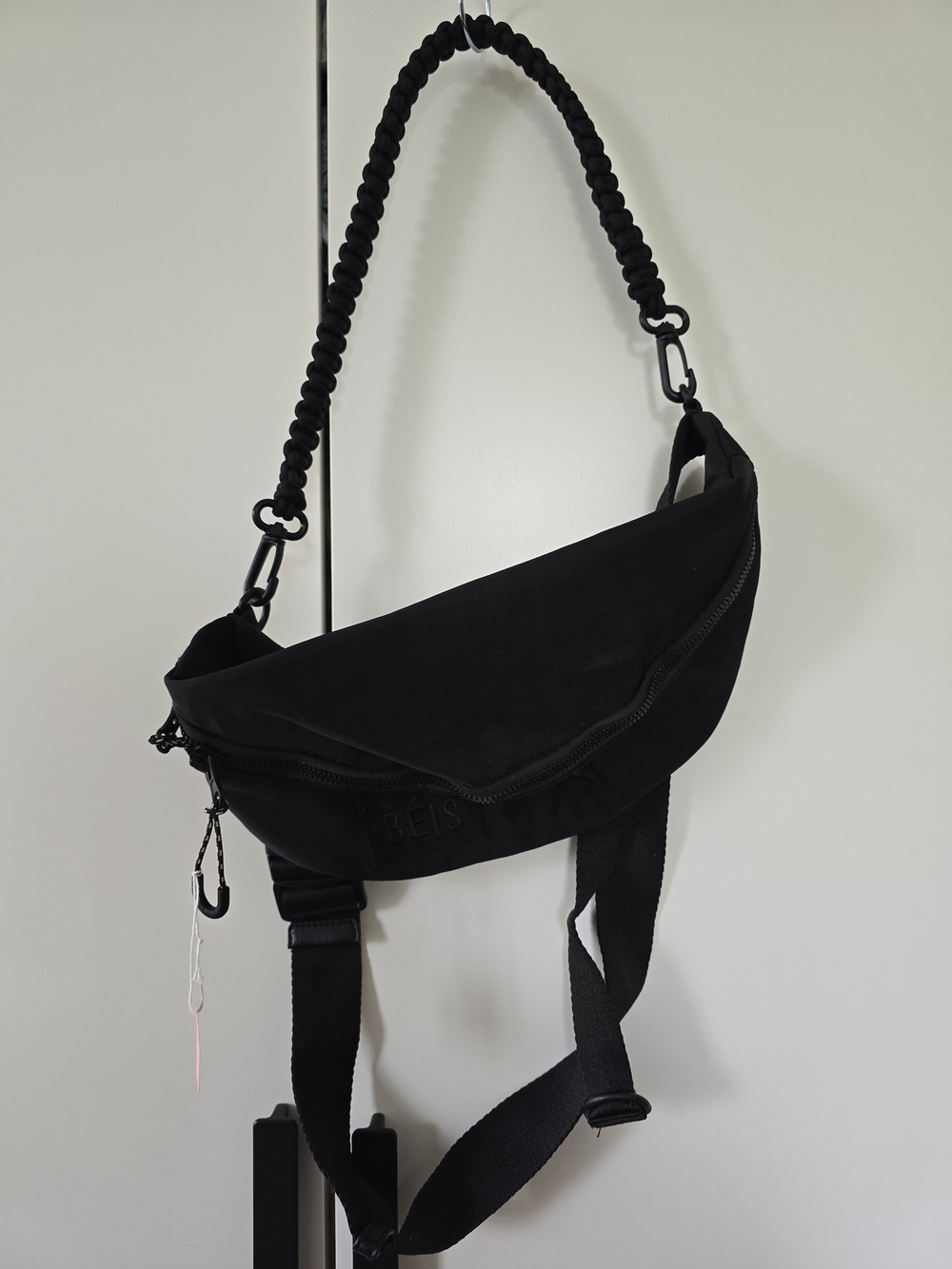 BEIS Black Nylon Travel Fanny Pack